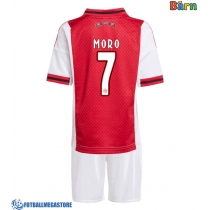 Fotballdrakt Barn Ajax Raul Moro #7 Hjemmedraktsett 2025-26 Kortermet (+ Korte bukser)